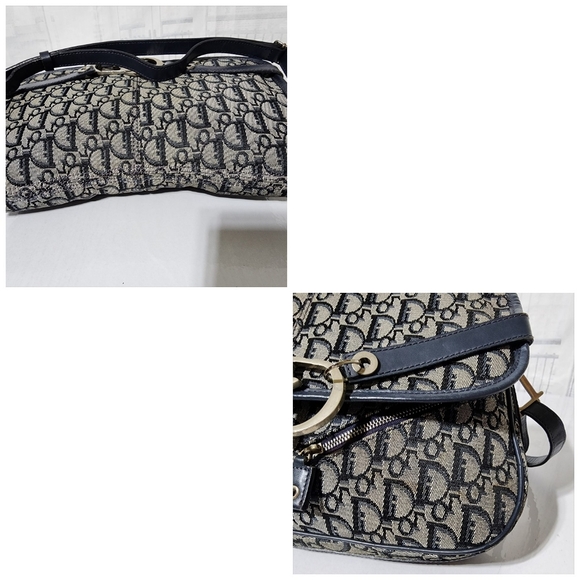 CHRISTIAN DIOR Monogram Flap Messenger Navy Blue - Picture 12 of 16